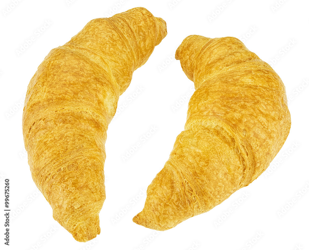Two croissants isolated on white Two croissants isolated on white