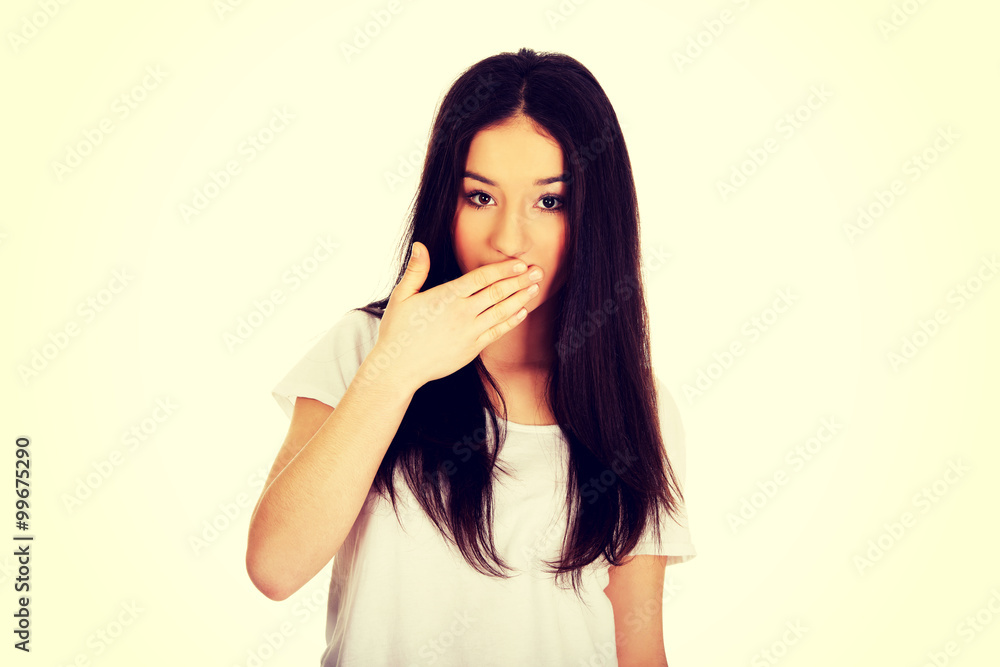 Young shocked woman. Young shocked woman.