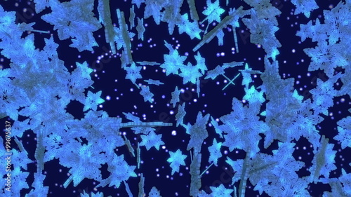 Background Animation - Künstlerbedarf - fallende Schneeflocken und Eiskristalle