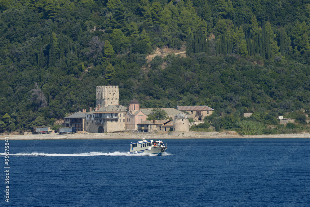 The sea port of Zographou monastery, Mount Athos, Athos, Halkidiki, Greece