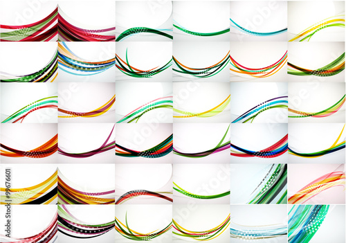 Universal huge mega set of abstract backgrounds, waves, lines and motion flowing concepts