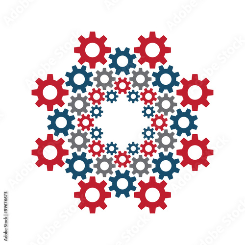 circle gear vector design template