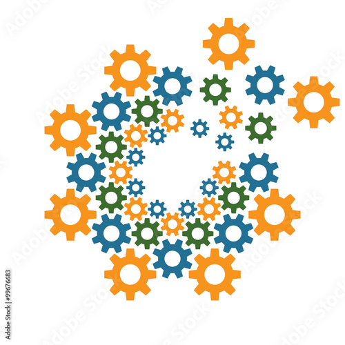 Fototapeta Naklejka Na Ścianę i Meble -  circle gear vector design template