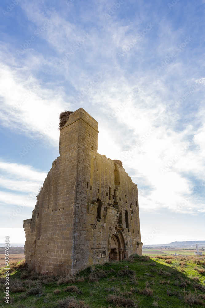 Castle of El Bayo(Aragon) in a summer day