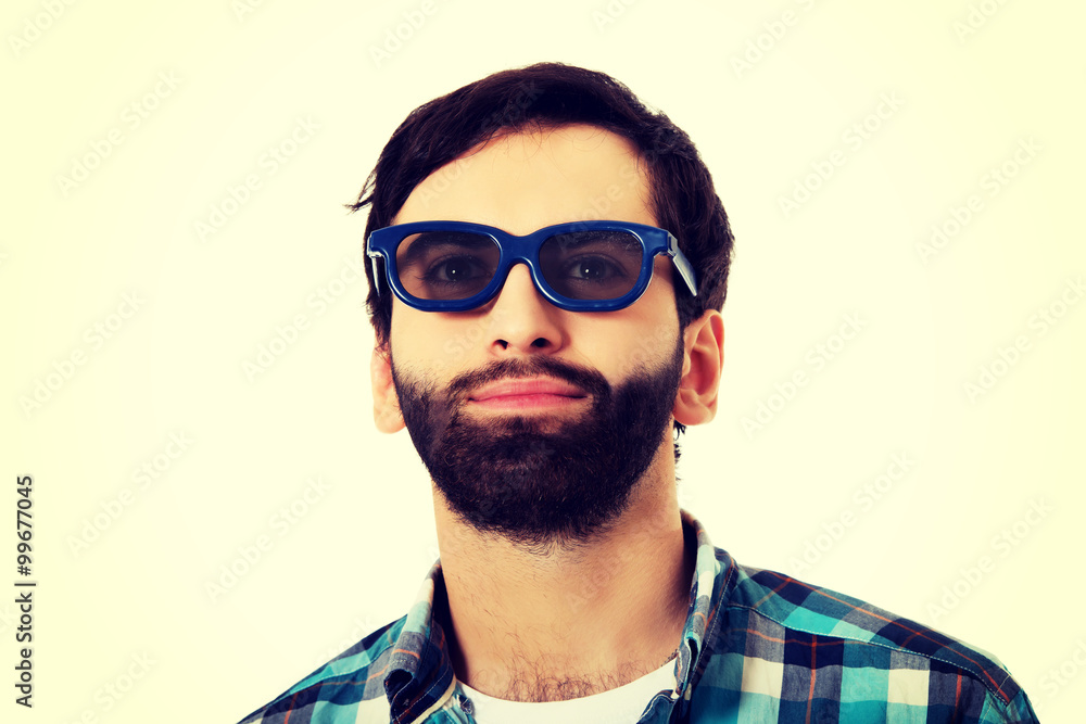 Young man with sunglasses. Young man with sunglasses.