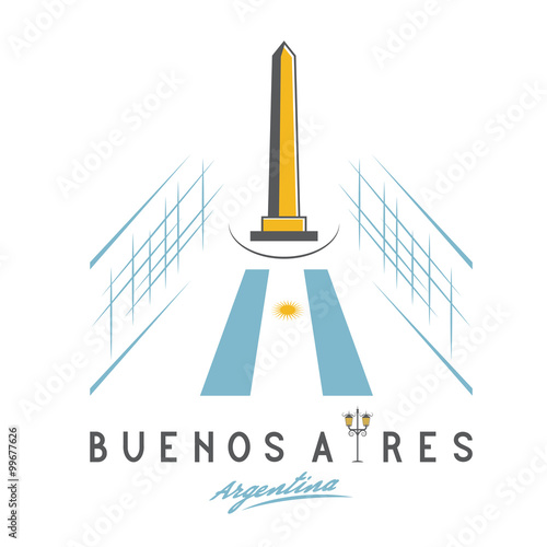 Vector illustration of national historic monument The Obelisk of
