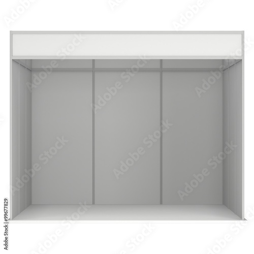 Trade Show Booth Box. 3D White and Blank.