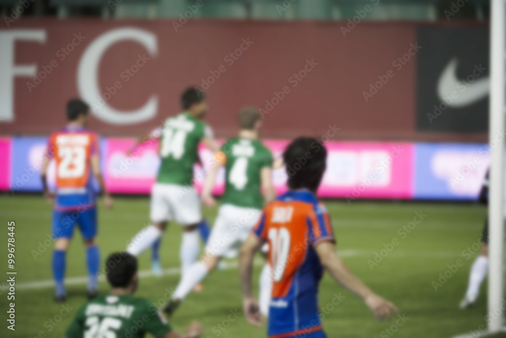 Fototapeta premium Blurred athletes Thailand national football team