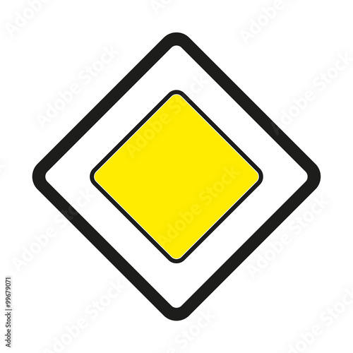 Free Download Warning traffic signs. Priority road ahead. - GFXLoad
