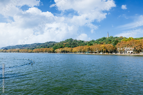 Hangzhou west lake beautiful scenery in the autumn, China