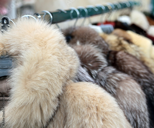 many valuable fur coat in vintage style for sale