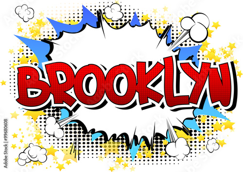 Brooklyn - Comic book style word.