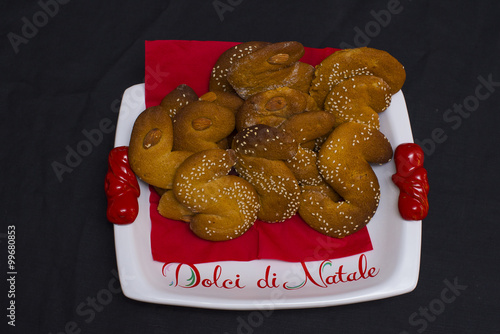 Susamielli. Sweet traditionale Christnas Italian photo