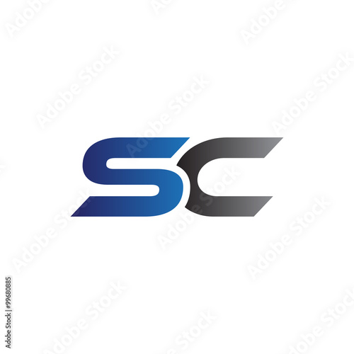 Simple Modern letters Initial Logo sc