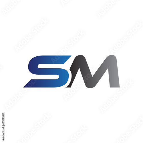 Simple Modern letters Initial Logo sm