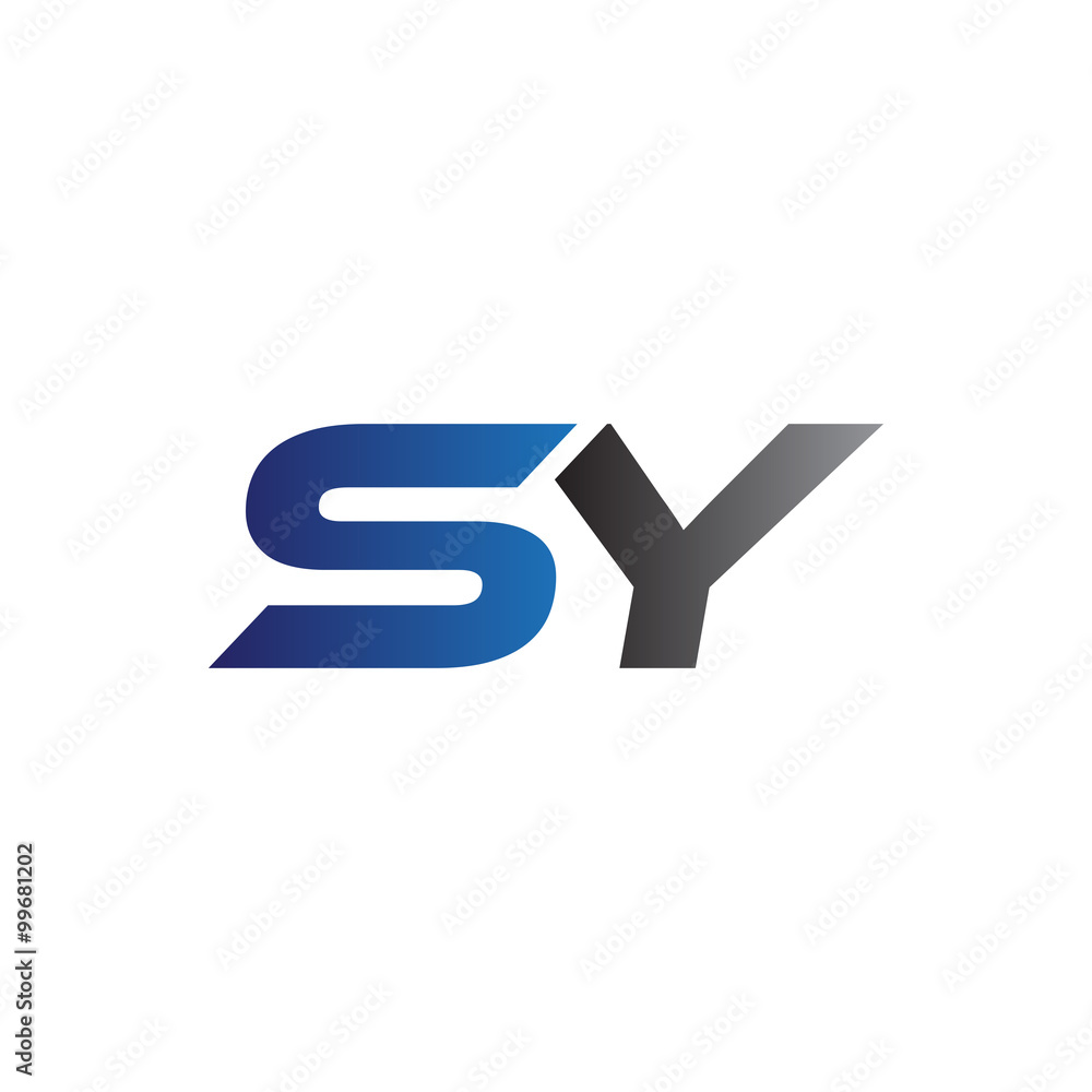 Simple Modern letters Initial Logo sy Simple Modern letters Initial Logo sy