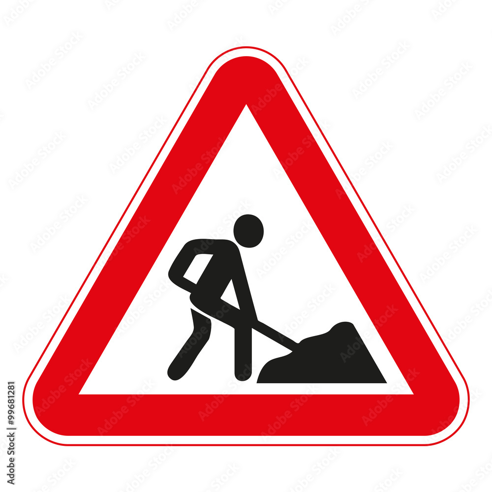 Warning traffic signs. Warning traffic signs.