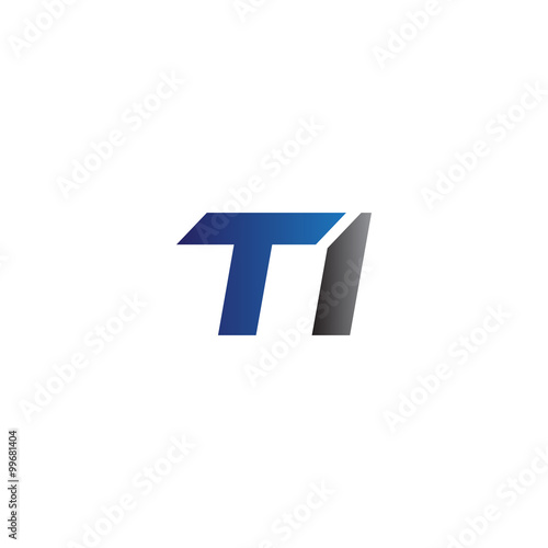 Simple Modern letters Initial Logo ti