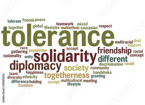 Tolerance word cloud concept 4