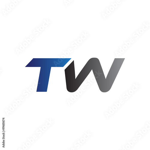 Simple Modern letters Initial Logo tw