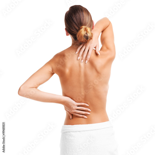 Woman with backache