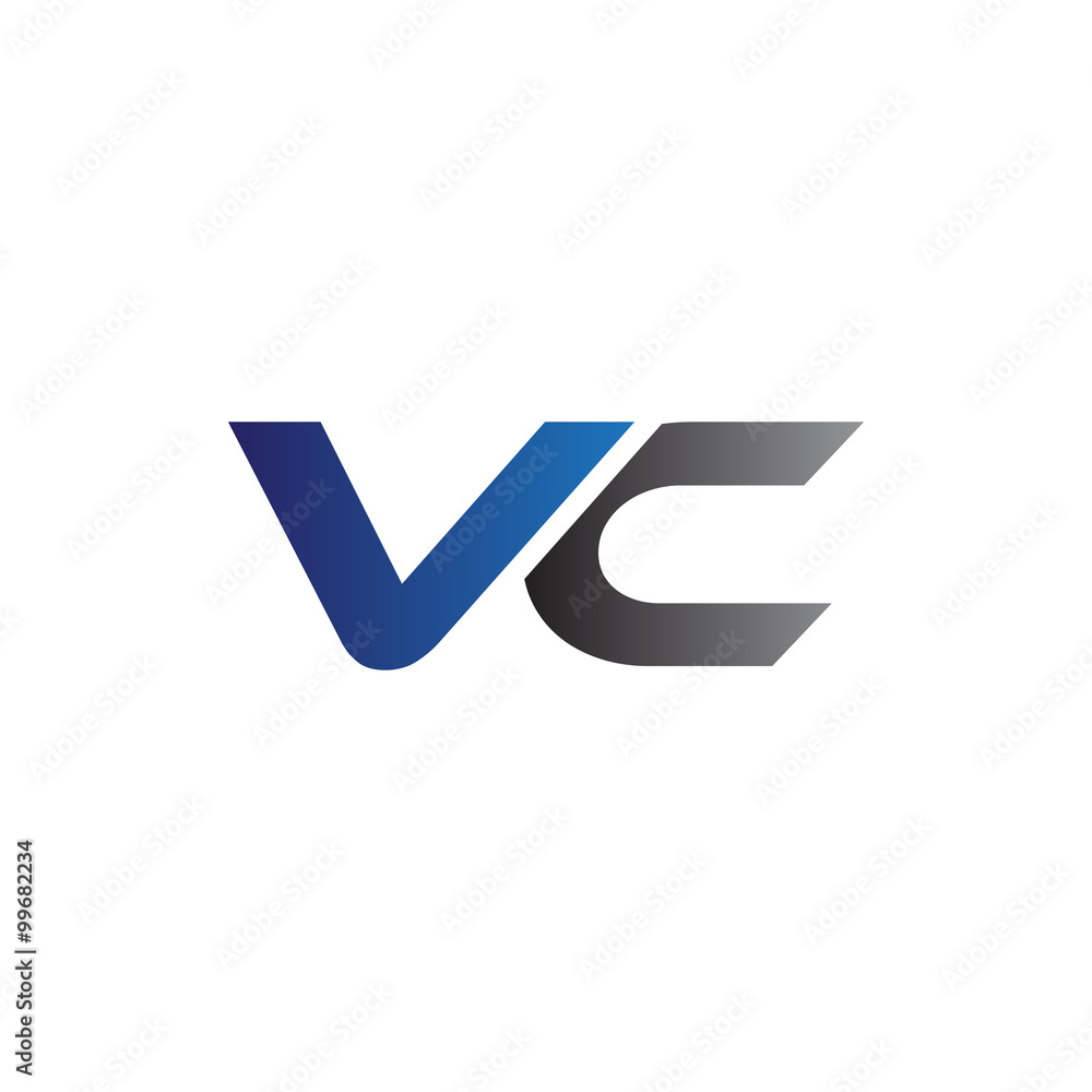 Simple Modern letters Initial Logo vc Simple Modern letters Initial Logo vc