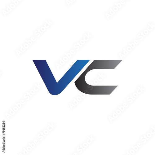 Simple Modern letters Initial Logo vc