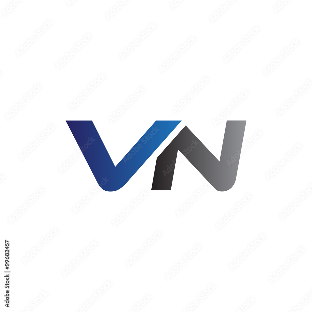 Simple Modern letters Initial Logo vn Simple Modern letters Initial Logo vn