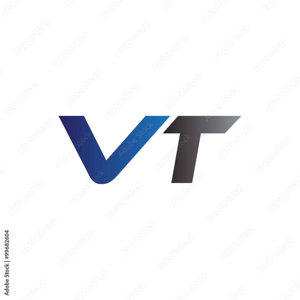 Simple Modern letters Initial Logo vt Simple Modern letters Initial Logo vt