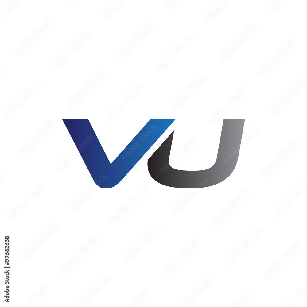 Simple Modern letters Initial Logo vu Simple Modern letters Initial Logo vu