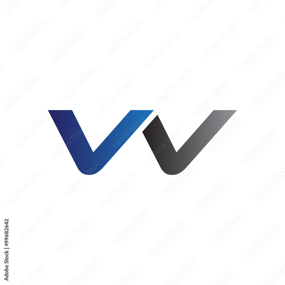 Simple Modern letters Initial Logo vv Simple Modern letters Initial Logo vv