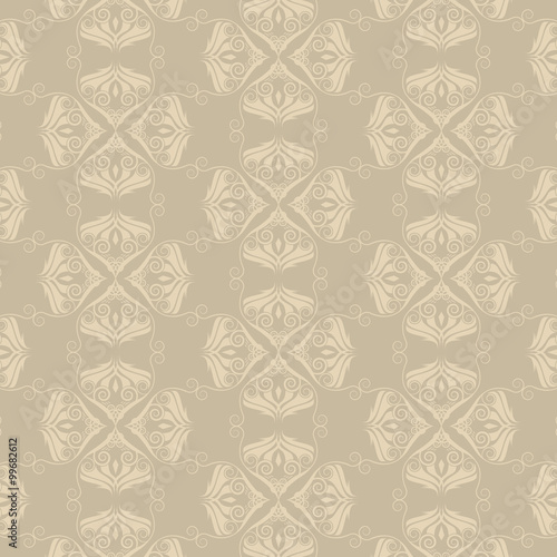 Vintage seamless floral wallpaper.