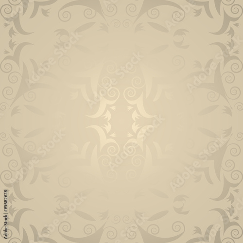 Vintage wallpaper vector floral design.