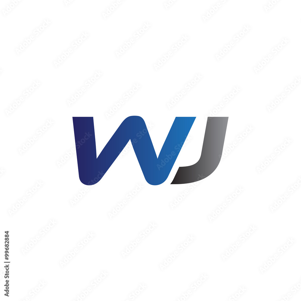 Simple Modern letters Initial Logo wj Simple Modern letters Initial Logo wj