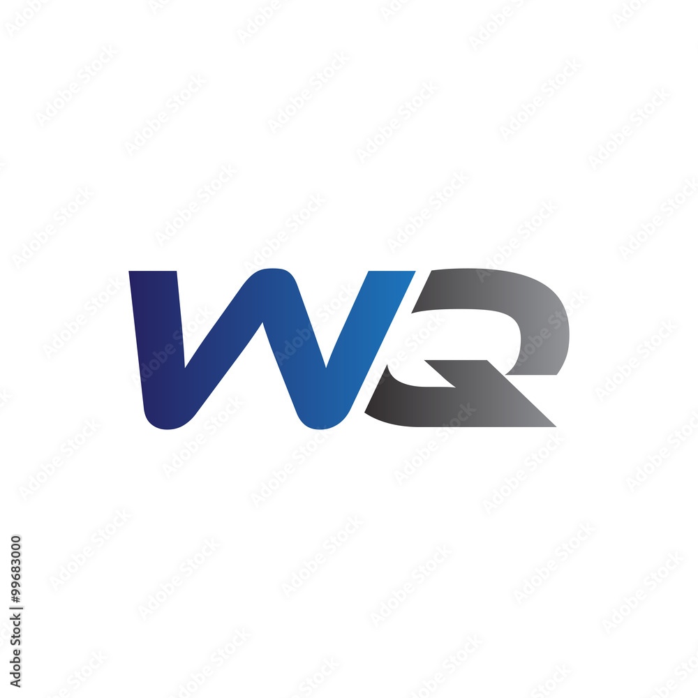 Simple Modern letters Initial Logo wq Simple Modern letters Initial Logo wq