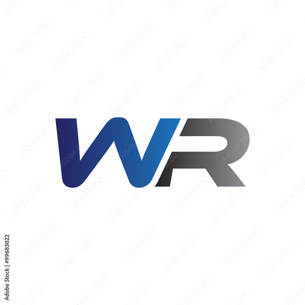 Simple Modern letters Initial Logo wr Simple Modern letters Initial Logo wr
