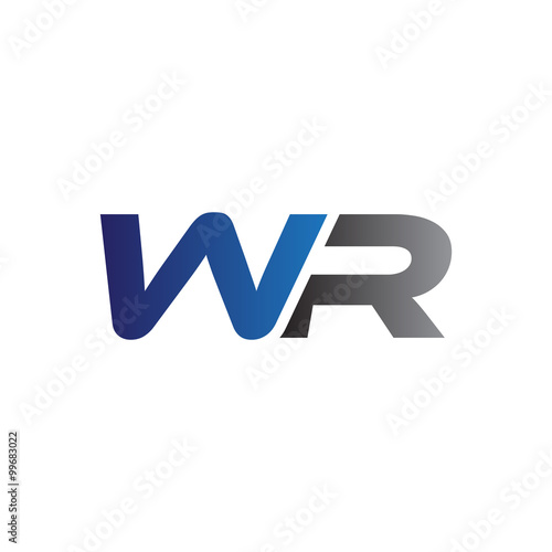 Simple Modern letters Initial Logo wr