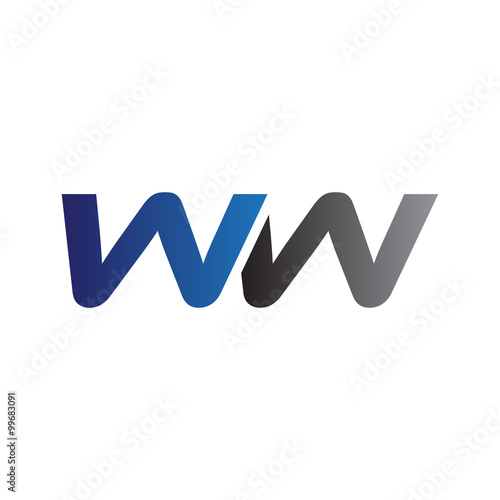 Simple Modern letters Initial Logo ww
