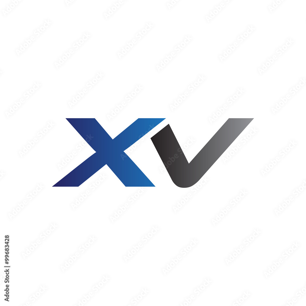 Simple Modern letters Initial Logo xv Simple Modern letters Initial Logo xv