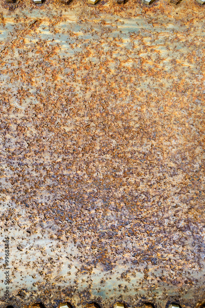 Rusted metal surface and screw nut Rusted metal surface and screw nut
