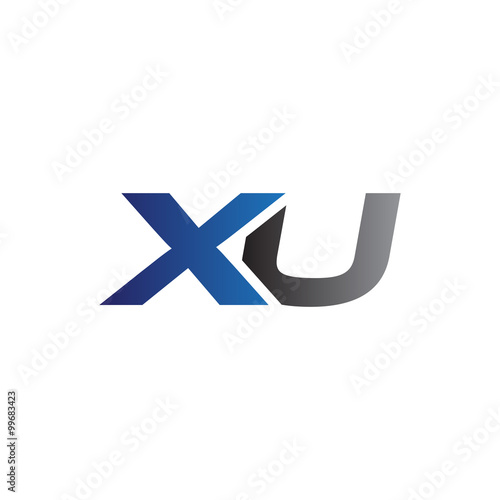 Simple Modern letters Initial Logo xu