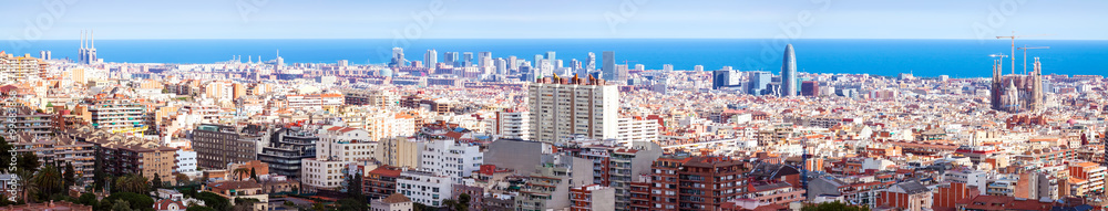 Panorama of picturesque metropolitan area. Barcelona