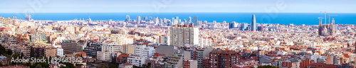 Panorama of picturesque metropolitan area. Barcelona