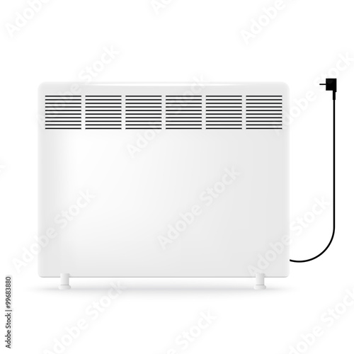 Vector illustration of light convector heater. Isolated on white