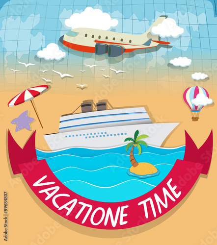 Logo design with vacation theme