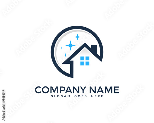 House Cleaning Service Logo Design Template