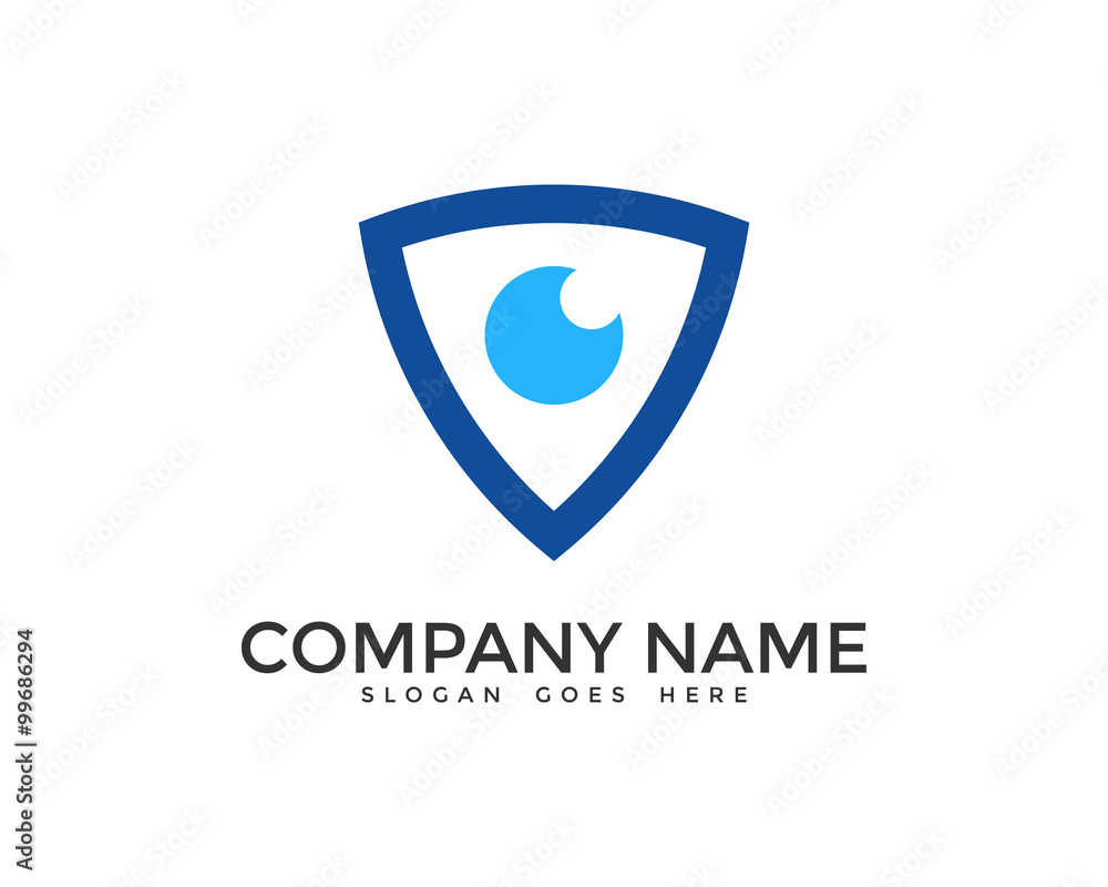 Eye Shield Protection Logo Design Template Eye Shield Protection Logo Design Template
