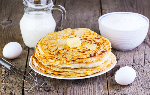 pancakes with oil