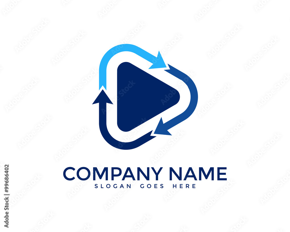 Media Video Loop Logo Design Template Media Video Loop Logo Design Template