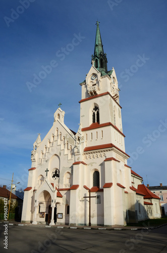 Our Lady Protectress catholic neo-gothic church in Stryi,Ukraine